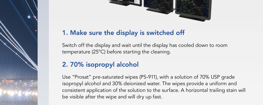 ATC displays cleaning checklist